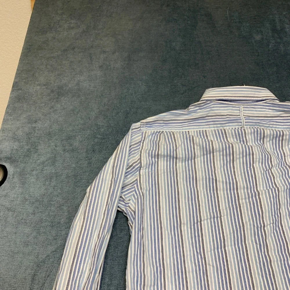 Banana Republic Shirt Mens Large Multicolor Striped Cotton Non Stretch Button Up